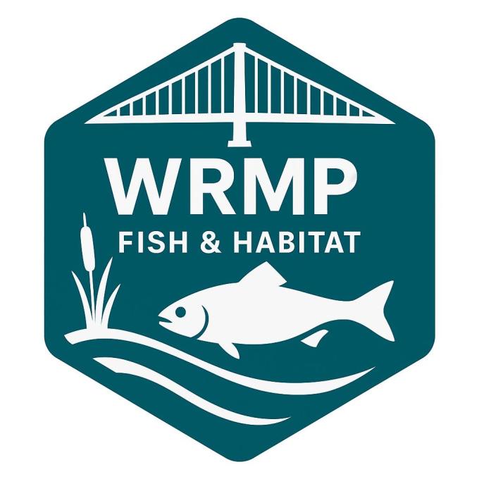 hexagon shaped logo for WRMP Fish and Fish Habitat